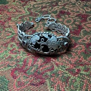 Carolyn Pollack sterling silver, black onyx and amethyst bracelet.